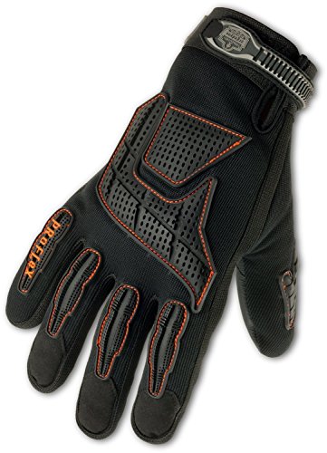 Ergodyne ProFlex 9015F(x) - Guante antivibración con protección para la espalda, pequeño, color negro