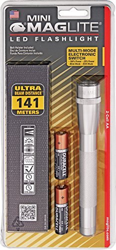 Maglite SP2210H Linterna Mini Led, plata, 2 Pilas AA, Blister