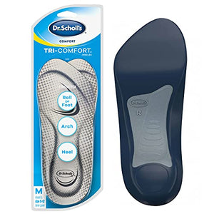 Dr. Scholl's TRI-COMFORT Plantillas // Comodidad para talón, arco y bola de pie con amortiguación específica y soporte de arco (para hombres 8-12, también disponible para mujeres 6-10)