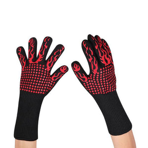 Generic Guantes de Barbacoa Rojos de 1800 °F, Guantes ignífugos ignífugos, Guantes de Cocina Resistentes al Calor y a los Cortes, Suministros de Cocina Bien aislados y fáciles de Limpiar