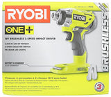 Ryobi P238 18V One+ Brushless 1/4 2,000 Inch Pound, 3,100 RPM Cordless Impact Driver w/Gripzone Overmold, Belt Clip, and Tri-Beam LED (Power Tool Only, Battery Not Included)