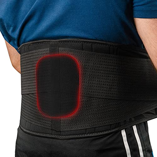 Cinturón de Soporte para la Espalda, Soporte Lumbar de Cintura Inferior para Ciática, Hernia de Disco, Alivio Del Dolor de Espalda de Escoliosis, Levantamiento de Pesas, Correas Ajustables, Diseño de Malla Transpirable con Almohadilla Lumbar (Grande)