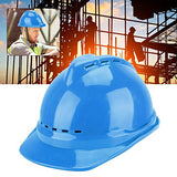 Dioche Casco Seguridad de ABS Recto Grueso, Protección Cabeza del Sitio Construcción Trabajador, Casco Rígido Ventilado y Transpirable Cinco Colores Disponibles(Azul)