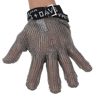 Guantes de Trabajo Anticorte Guantes De Cota De Malla De Metal Para Cocina, Guantes Resistentes A Cortes De Chef Seguros Para Uso Alimentario, Antideslizante Y Fácil De Limpiar ( Size : 1PCS/XXS )