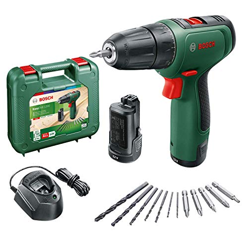 Bosch taladro/atornillador a batería EasyDrill 1200 (2 baterías, sistema de 12 V, en maletín de transporte)