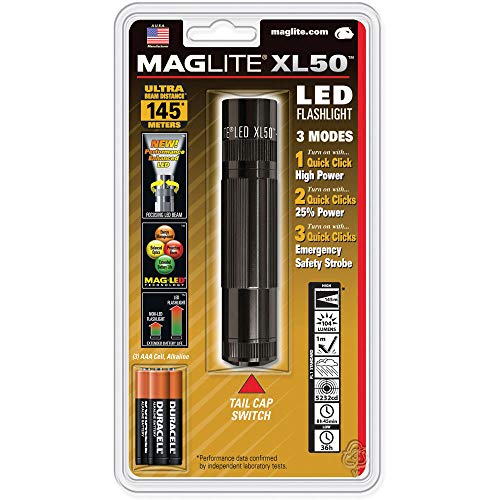 MAGLITE XL50 LED 3-Cell AAA Negro Flas lámpara LED