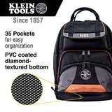 Mochila para herramientas Tradesman Pro™ de 44,5 cm en color negro con 35 bolsillos para trabajo pesado - 55475 Klein Tools