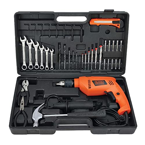 BLACK+DECKER Rotomartillo 1/2 Pulgadas con 40 Herramientas HD565K-B3