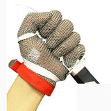 Guantes de Trabajo Anticorte Guantes Resistentes A Cortes De Acero Inoxidable, Matadería De Maticero Corte De Carne De Seguridad De La Carne Guantes De La Cadena De La Carnicería, Correa De Muñeca Aju