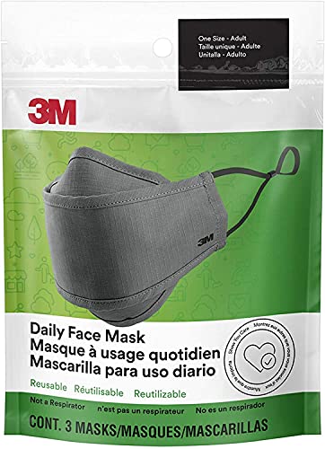 3M Nexcare, Mascarilla, Cubrebocas, Tapabocas Reutilizable, Color Gris.