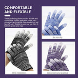 Wakauto 24 Pares de Guantes de Dedos Recubiertos de PU Guantes sin Patines Guantes Antiestáticos Guantes de Jardinería Guantes de Protección de Mano de Obra.