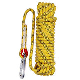 Aoneky 10 mm Cuerda Estática al Aire Libre Cuerda de Escalada, Cuerda de Seguridad Rescate Supervivencia, Multicolor (Amarillo 1, 32 Pies)