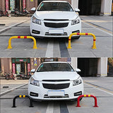 Bolardos de Seguridad en Forma de U para Barreras de Estacionamiento en Garajes de Entrada Postes de Seguridad con Cinta Reflectante Columna de Advertencia de tráfico (Color : Yellow, Size : 33x66cm)