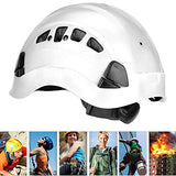 Hozee Casco de Seguridad, Casco de espeleología cómodo de Llevar para espeleología(28 * 21 * 18cm-Blanco)