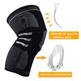 SEEKVER rodillera deportiva Ajustable,Gel de sílice Rodilleras anticolisión, Alta Elasticidad Suave Set de Rodilleras,para Correr, Jumper, basquetball, y Actividades Deportivas，Prevenir el Dolor de Rodilla(un par,M)