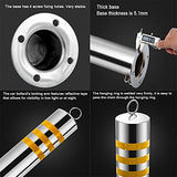 Bolardos de estacionamiento con Cadena de plástico de 5 m, bolardos de estacionamiento de Acero Inoxidable Poste de tráfico de bolardo de Seguridad para estacionamiento Privado (tamaño: 650x76 mm) (8