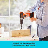 BLACK+DECKER Taladro/Atornillador Inalámbrico 20V MAX* BCD702C1-B3