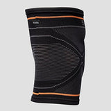 Shock Doctor Compression Knit Knee Sleeve with Gel Support, Black/Grey, Adult-Medium