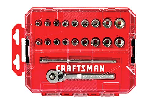 Craftsman CMMT12008 - Juego de 20 llaves de vaso de 1/4