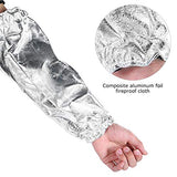 Manguito resistente al calor, brazo de papel de aluminio, protector de mangas, guante térmico, guante resistente al calor, guante ignífugo para exteriores para el hogar