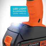 BLACK+DECKER BCD702C1 Taladro inalámbrico de litio de 20 voltios máx.