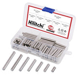 Hilitchi - Juego de 110 pines de acero inoxidable para estante de soporte de alfileres de sujeción de elementos surtidos, tamaño incluye 5 mm x 10 mm, 16 mm, 20 mm, 25 mm, 30 mm, 35 mm y 40 mm