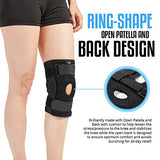 Rodillera con bisagras para hombres y mujeres, soporte de rodilla para lesiones hinchadas de LAC, tendones, ligamentos y meniscos