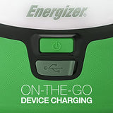 Energizer Linterna LED recargable, linterna de camping brillante, luz de emergencia resistente al agua con cable de carga micro USB, paquete de 1, verde brillante