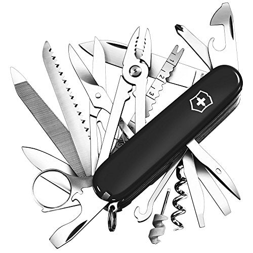 Victorinox Navaja deportiva Swiss Champ Negra, 33 Usos para Hombre color negro talla unitalla