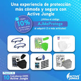 Active Jungle | Kit 10 Cubrebocas KN95 Adulto Rosas | 5 Capas Termoselladas con Garantía de Fabricación | Mascarillas de Seguridad | Diseño Ergonómico con Cómodo Puente Nasal y Elásticos Suaves | Protección contra Virus, Micropartículas y Gotículas de Tos