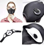 KWN 4-Capas KWN 4-Capas Mascarilla contra Polvo + 5 filtros y valvulas para Mejor respiracion, Mascara contra Polen, Ideal para Ciclismo y Deportes al Aire Librede Filtros de Anticontaminación Antipolvo para los Adultos Cubrebocas Reutilizables del Deport