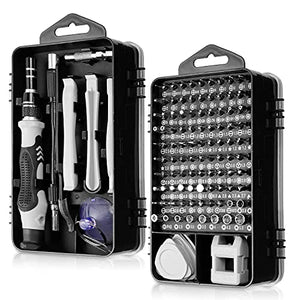 MCSWKEY Juego de Destornilladores, Juego de Destornilladores Precisión Set 115 en 1 Mini, Kit de Herramientas Magnéticas Precision de Reparación de Bricolaje Profesional para Teléfono Móvil, , Laptops, PCs, MacBooks, Xboxs, Gafas