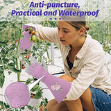 Dengofng Guantes de poda de rosa, guantes de jardinería de protección de antebrazo largo para mujer, antipinchazos, impermeables y extra gruesos(M)