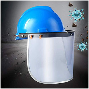 Careta de protección de Seguridad Industrial - PVC Material de Obra para la Industria del Sombrero del Casco - Protección Laboral Soporte de Aluminio Protector Protector de la Cara