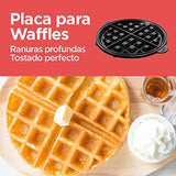 Waflera BLACK+DECKER 3 en 1 prepara waffles cupcakes y donas