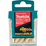 Makita B-60523 Impact Gold #2 Phillips Broca de 5 cm, 15 unidades