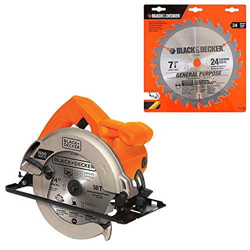 beyond by BLACK+DECKER Sierra Circular 7-1/4 Pulgadas 1500W con Disco de 24DPP AZBDCSDISC