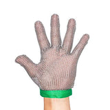 ThreeH Guantes resistentes al corte 304L Malla de acero inoxidable Carnicero Cocina Guantes de seguridad de corte de trabajo GL08 XS(1 pieza)