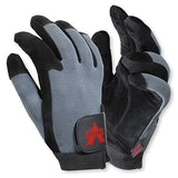 Valeo Industrial V425 - Guantes antivibración, de Piel Dividida, para Dedos completos, Color Negro, Talla L