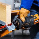 WORX 20V Cordless Drill Driver, 20V Circular Saw and 20V Cordless Reciprocating Saw Combo Kit 2 Batteries and 1 Charger Included WX956L (WX956L)