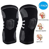 SEEKVER rodillera deportiva Ajustable,Gel de sílice Rodilleras anticolisión, Alta Elasticidad Suave Set de Rodilleras,para Correr, Jumper, basquetball, y Actividades Deportivas，Prevenir el Dolor de Rodilla(un par,M)