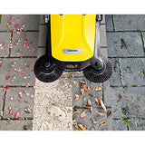 Karcher S 4 - Barredora de piso de empuje de mano para exteriores, capacidad de 5.25 galones, ancho de barrido de 26.8 pulgadas, barre 26.000 pies cuadrados/hora