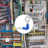 Hilitchi - 100 Conectores de Alambre eléctrico para terminales aislados 16-14 AWG (Azul, M6)