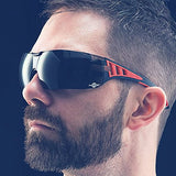 ToolFreak Rip Out Lentes de seguridad con acolchado de espuma, gafas de protección con una mejor visión, protección contra los impactos y los rayos UV, estuche rígido y tela, lentes tintadas