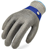 Guantes de malla de acero inoxidable, resistentes a los cortes, nivel 9, duraderos, resistentes al óxido, para carnicero, cocina, cortes, protección pesada.