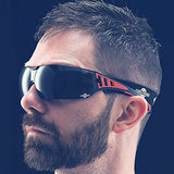 ToolFreak Rip Out Lentes de seguridad con acolchado de espuma, gafas de protección con una mejor visión, protección contra los impactos y los rayos UV, estuche rígido y tela, lentes tintadas