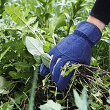 Vaupan Guantes de trabajo, guantes de jardinería a prueba de espinas para hombres y mujeres, guantes resistentes a los arañazos, buen agarre para cortar madera, pesca, conducir, jardín, patio, trabajo (azul)