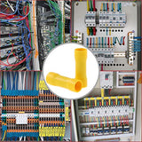 Hilitchi - 100 conectores de cable eléctrico con aislamiento, calibre 12-10, color amarillo (12 – 10 AWG)