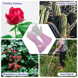 Dengofng Guantes de poda de rosa, guantes de jardinería de protección de antebrazo largo para mujer, antipinchazos, impermeables y extra gruesos(M)