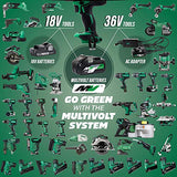 Metabo HPT KC18DBFL2C - Kit combinado inalámbrico de taladro multivoltios de 18 V y destornillador de impacto de triple martillo